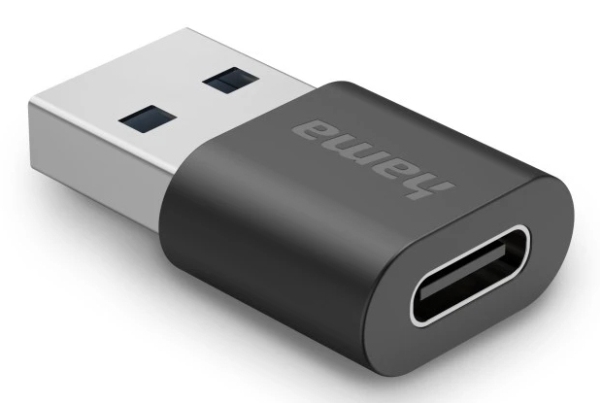Hama 00200357, Usb-A, Usb-C, Sort