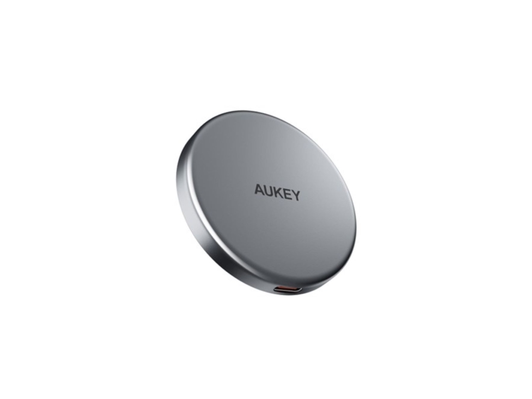 Aukey Magfusion Aura Magnetic 15W, Indendørs, Usb, Trådløs Opladning, Sølv