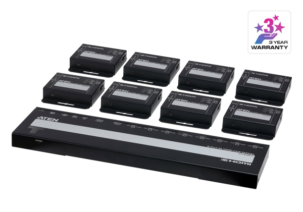 Aten Vs1828kit-At-G, Hdmi, 2X Hdmi, 4096 X 2160 Pixel, Sort, Metal, 4K Ultra Hd