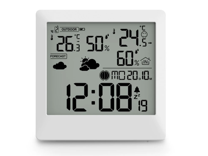Hama 00222238, Weiß, Innen-Hygrometer, Innen-Thermometer, Außen-Hygrometer, Außen-Thermometer, Hygrometer, Hygrometer, Thermometer, Hygrometer, Therm