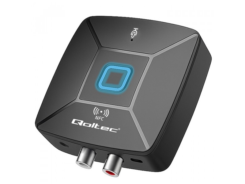 Qoltec Wireless Receiver Audio Hifi Home&Ampcar | Bluetooth 6.0 | Nfc | 2 X Rca | 1 X Minijack 3.5Mm | Mikrofon