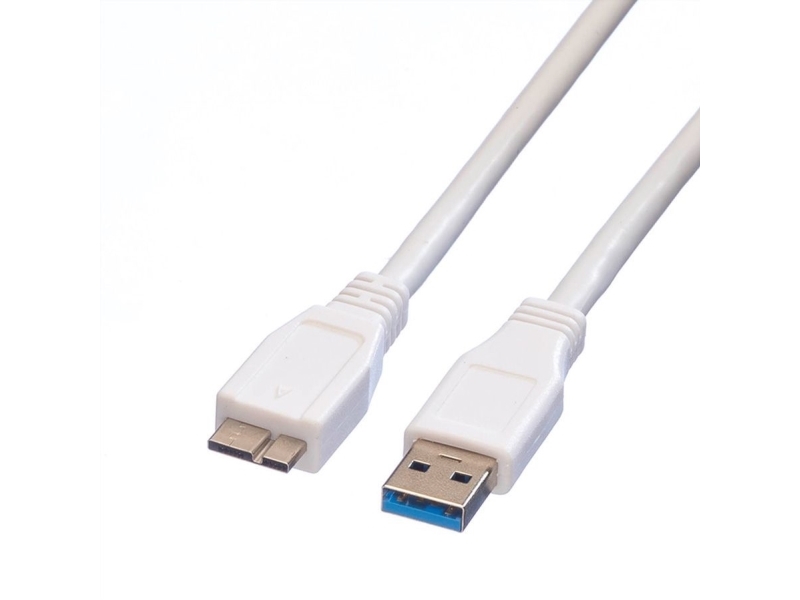 Value 11998872, 0,8 M, Usb A, Micro-Usb A, Usb 3.2 Gen 1 (3.1 Gen 1), 5 Gbit/Sek., Hvid