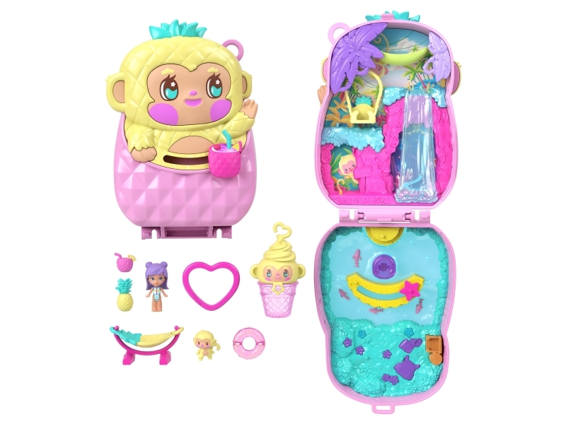 Polly Pocket Core Compact Pineapple Monkey Colada | Alla Playmobil | GameStuff