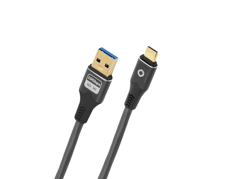 Oehlbach Usb-Kabel Usb 3.2 Gen1 Usb-C -Stecker, Usb-A-Stecker 0,5 M Anthrazit Vergoldete Stecker D1c9371
