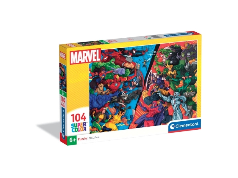 Marvel Puslespil - Heroes Vs Villains - Color - 104 Brikker - Clementoni