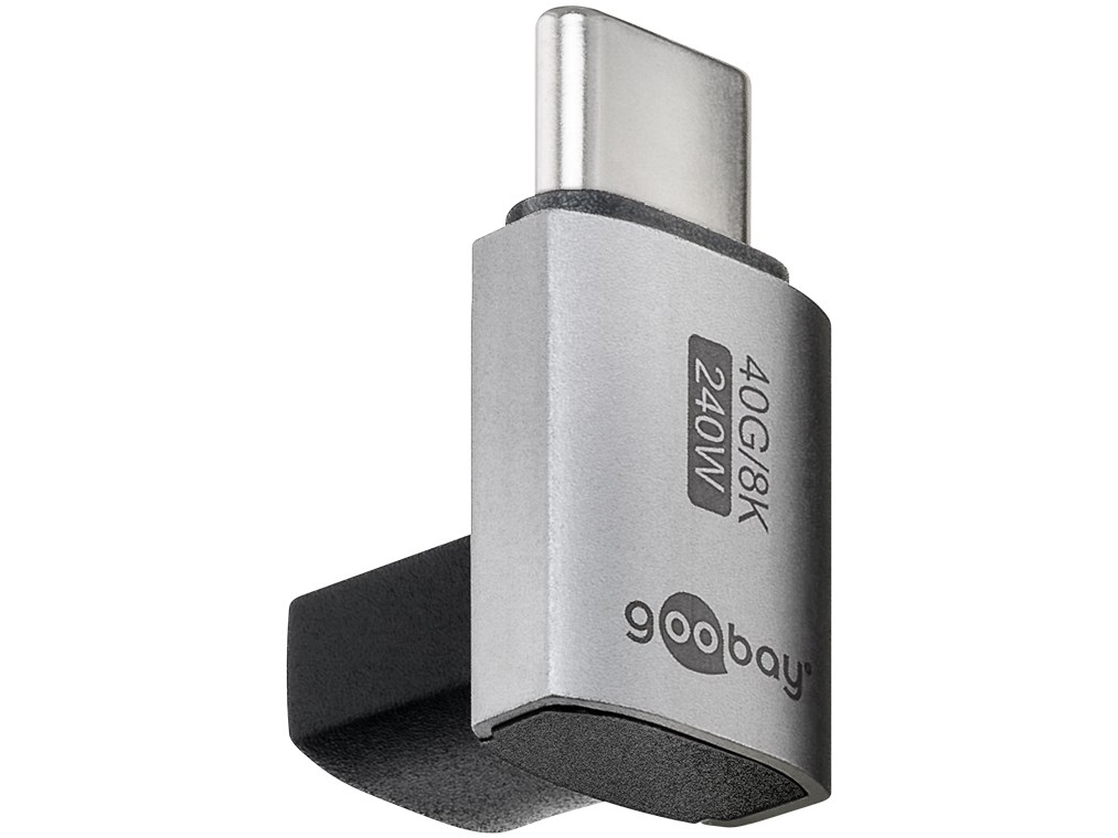 Goobay 74444, USB-C, USB-C, Silver | Datortillbehör - Kablar & adaptrar - Adaptrar | GameStuff
