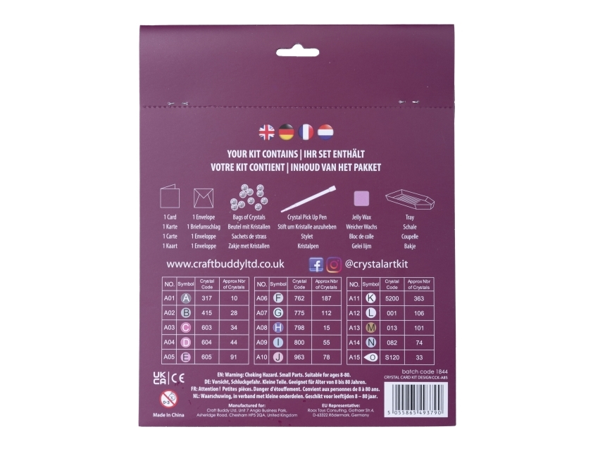 Unicorn Garland, Crystal Art Card Kit