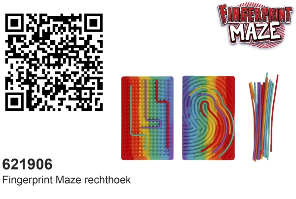 Fingerprint Maze Rektangel med 18 stænger 2 asst.