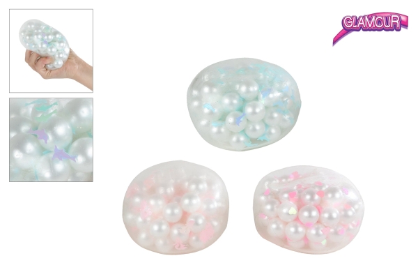 Crakle Glamour Beads Ball 9,5Cm 4 Asst. Cdu