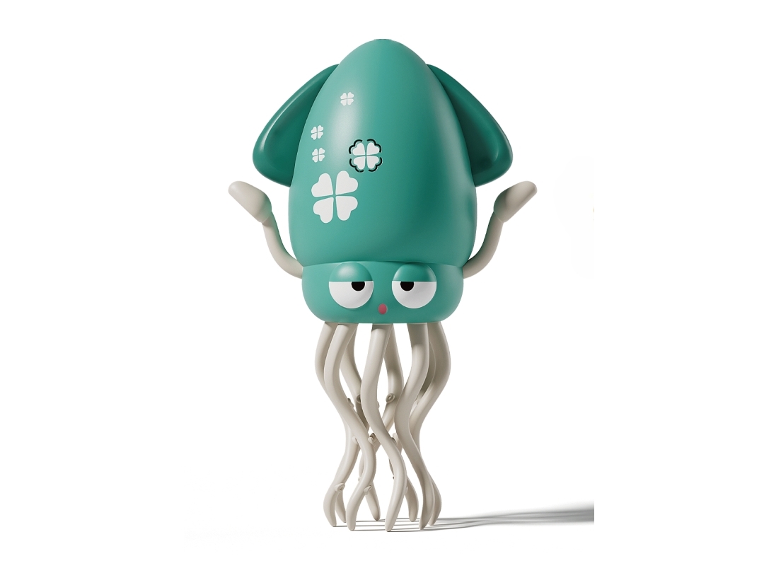 Dancing Squid - Green billede