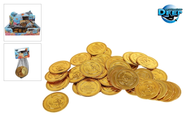 Guldmynt 40 st i nät | Möbler - Tillbehör - Kassa och valuta tillbehör | GameStuff