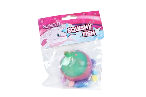 Glamour Squishy Whale With Glitter 3 asst. CDU
