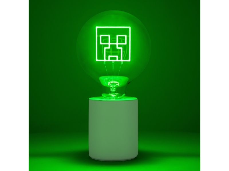 XL Minecraft Creeper LED neonlampa | Belysning - Inomhusbelysning - Bordslampa | GameStuff