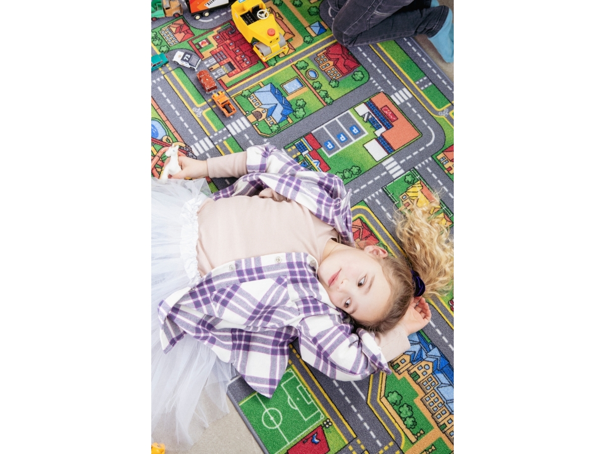 Lekmatta - Stadsgata - 95 x 200 cm | Leksaker - För dom minsta - Aktivitetsfilt | GameStuff