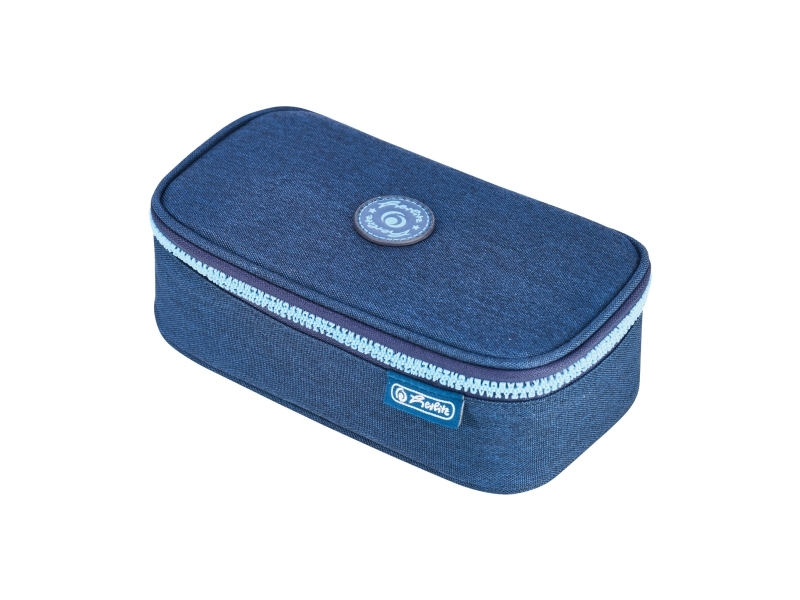 Herlitz beatBox ABC Blue/Turquoise, Pehmeä lyijykynäkotelo, Polyesteri, tummansininen, Turkoosi, Kuvio, Vetoketju, Aikuinen/lapsi