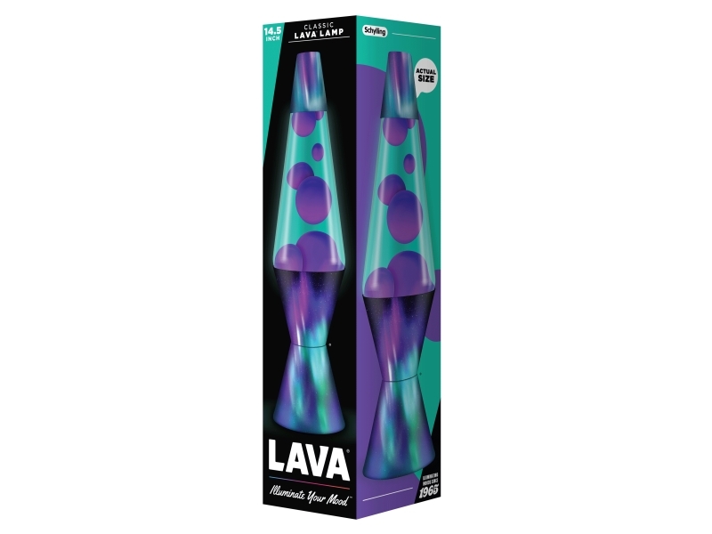 Lava Lamp 37cm Purple/Teal Aurora Borealis Base