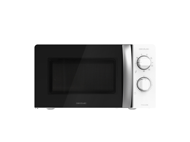 Cecotec Proclean 2110, Bordplade, Grill Mikroovn, 20 L, 700 W, Dreje, Sort, Hvid