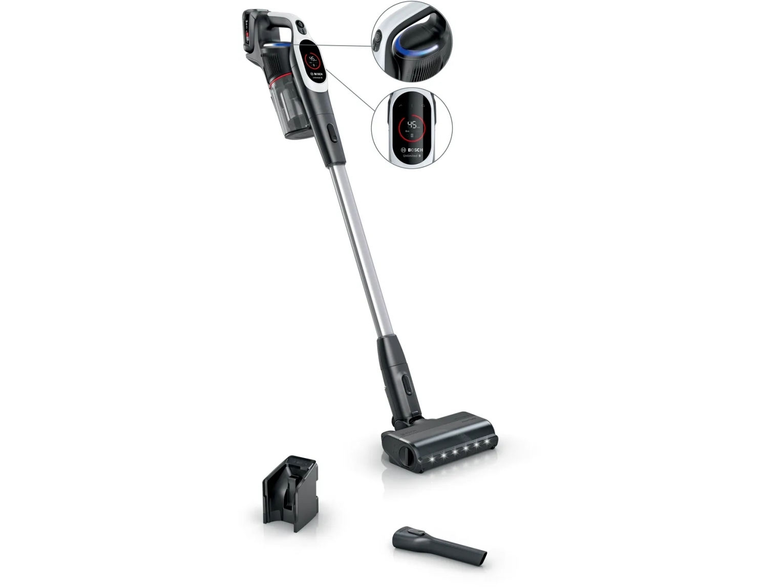 Bosch Bcs931wba, Stick Vakuum, Poseløs, Hvid, 0,4 L, Dry, Hepa