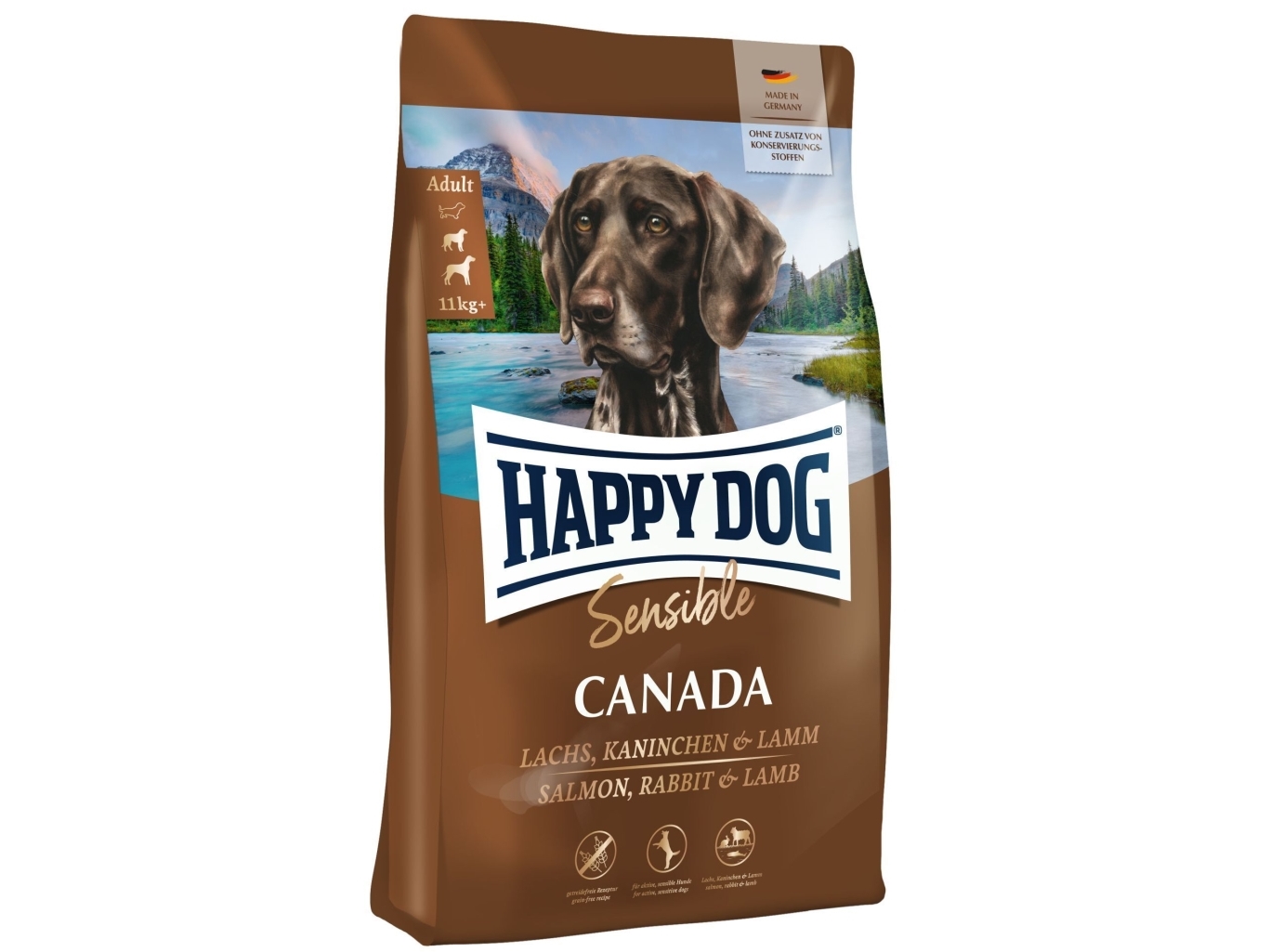 Happy Dog 3582, Voksen, Enhver Race, Lam, Kanin, Laks, 4 Kg