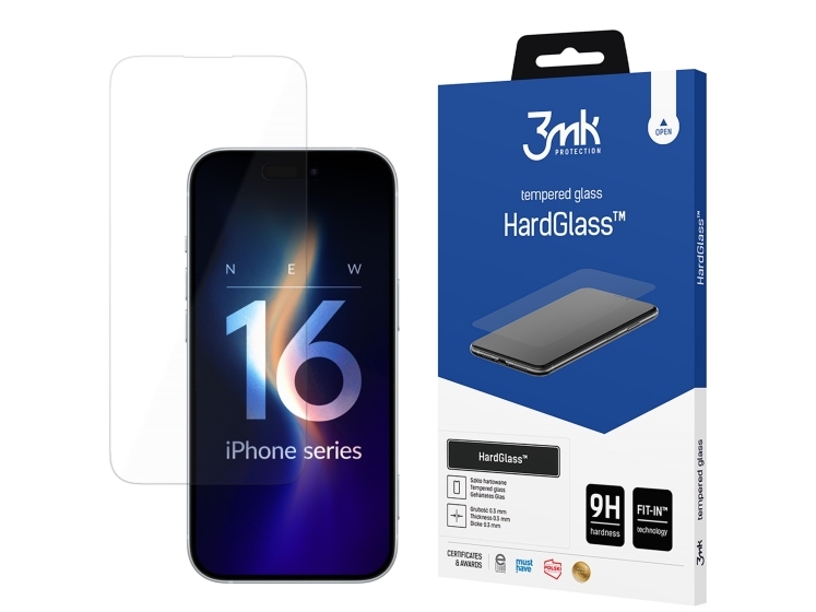 3Mk Hardglass Gehärtetes Glas Für Iphone 16 Pro Max
