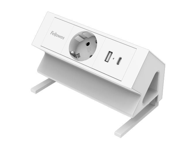 Fellowes 100137173, 2 M, Indendørs, Type F, Hvid, 1 Ac Stikkontakt(Er), 230 V