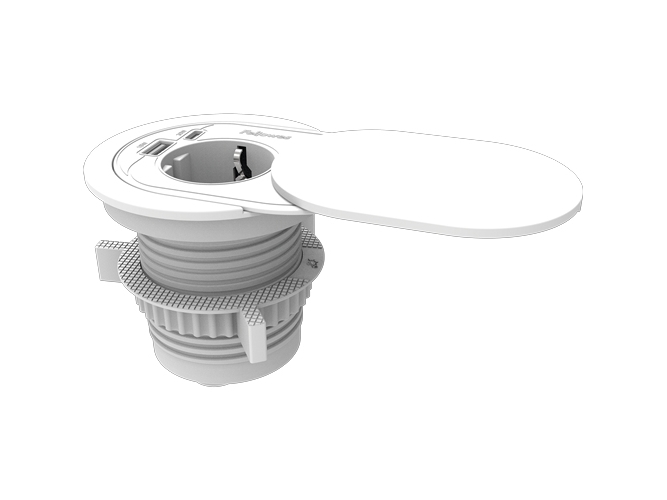 Fellowes 100137178, 2 M, Indoor, Type F, White, 1 Ac Outlet(S), 230 V