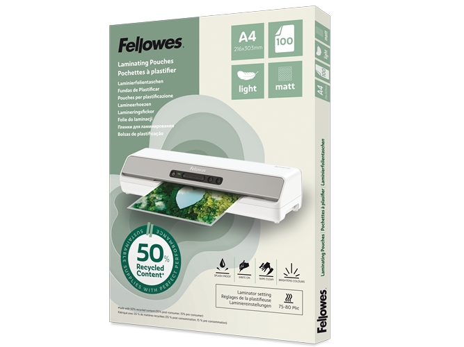 Fellowes 100143435, Mat, A4, Termisk, 216 mm, 1 mm, 303 mm