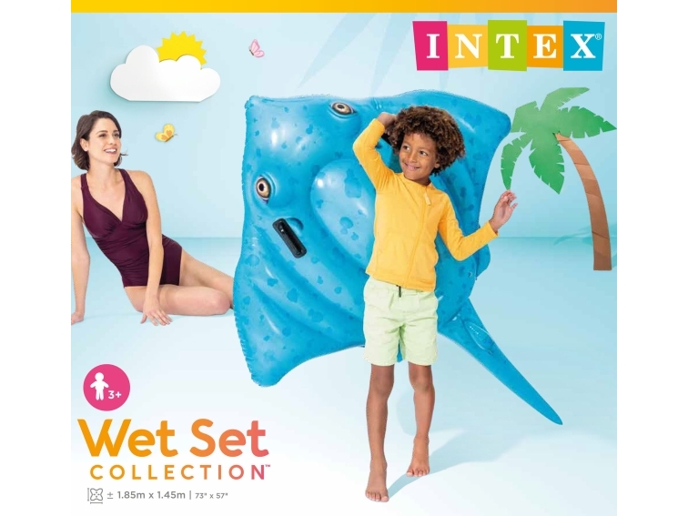 Intex Stingray leksak 185x145 57576NP 25788 | Utomhusleksaker - Glasögon & Dykmaske - Poolleksaker | GameStuff