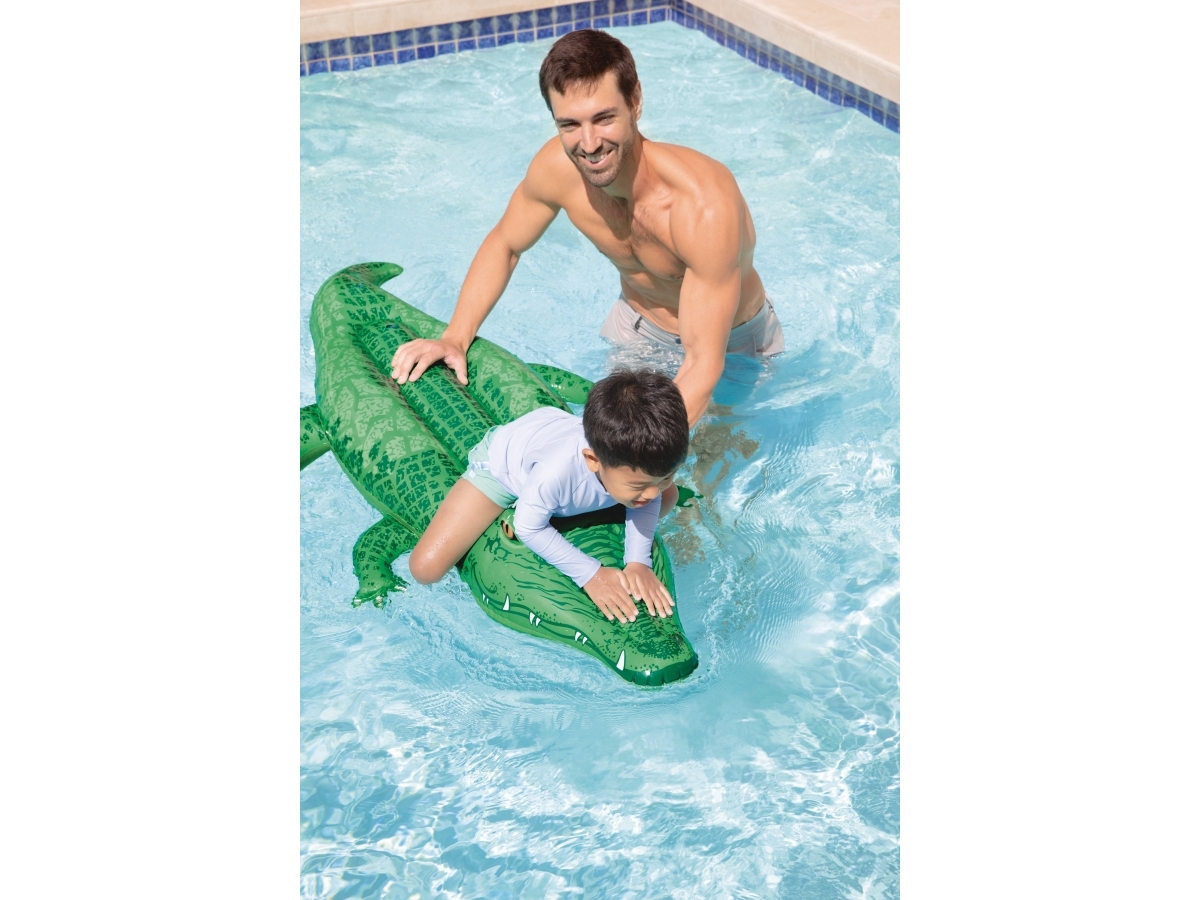 Intex Alligator Ride-On 168x86cm | Utomhusleksaker - Glasögon & Dykmaske - Badluftsmadrasser | GameStuff