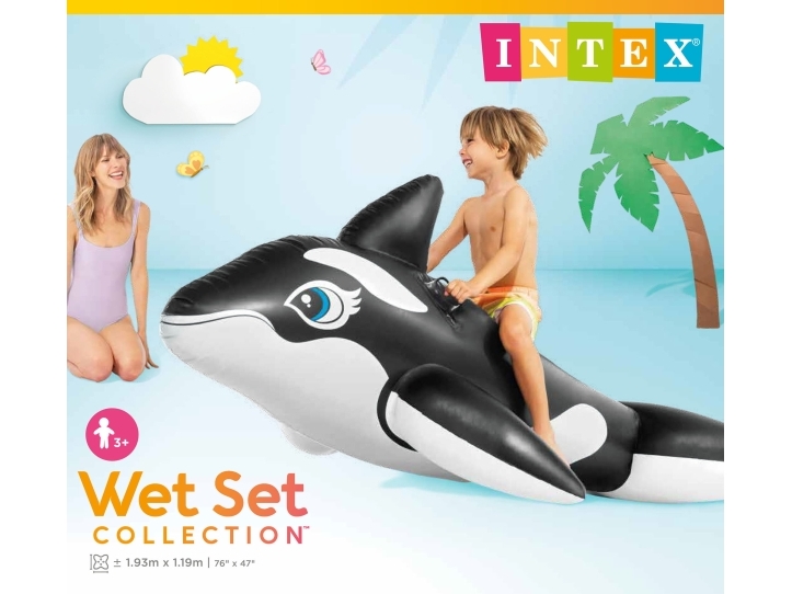 Intex Hval Ride-On 193x119cm billede