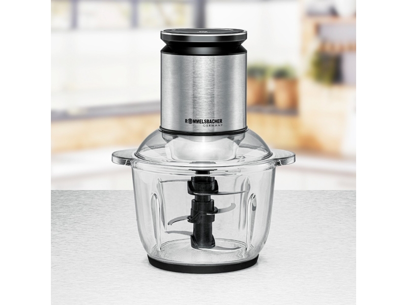 Rommelsbacher Mz 600, 2 L, Schwarz, Edelstahl, Glas, Edelstahl, Edelstahl, Tasten
