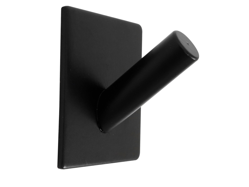 Self-adhesive hook, 4 x 4 cm. Matt black Selvklæbende knag, 4 x 4 cm. Matsort