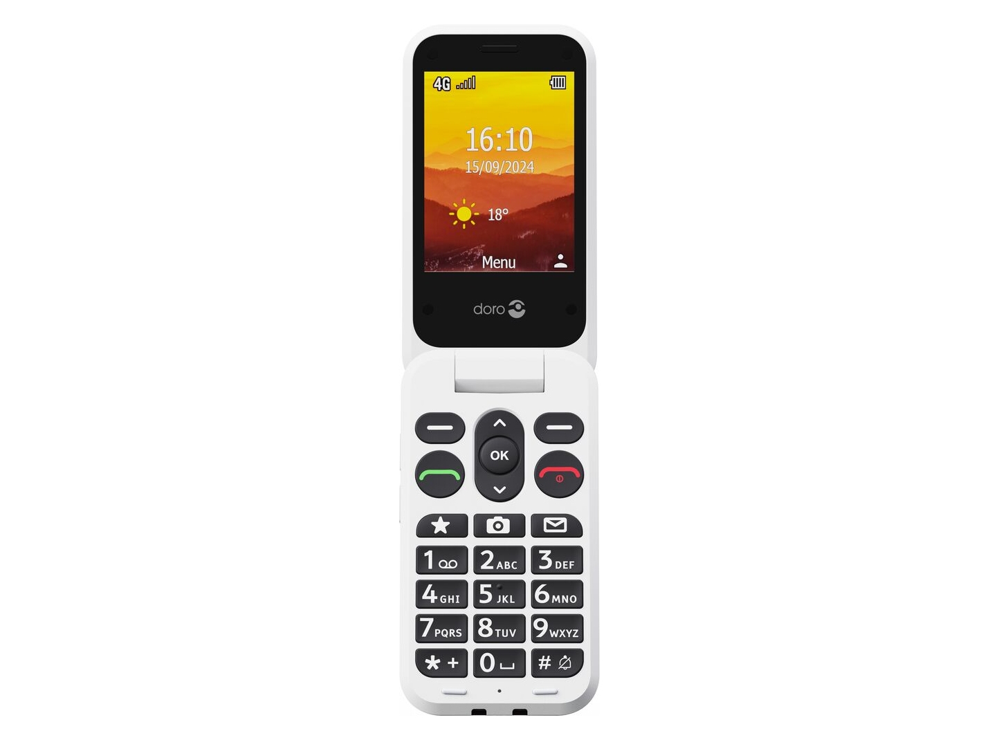 Doro Leva L30, Muslingeskal, Single Sim, 7,11 Cm (2.8"), 2 Mp, 1150 Mah, Rød, Hvid