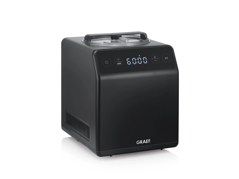 Graef IM706EU, Kompressor ismaskine, 2 L, 1 skåle, Sort, -18 - 35 °C, Rustfrit stål