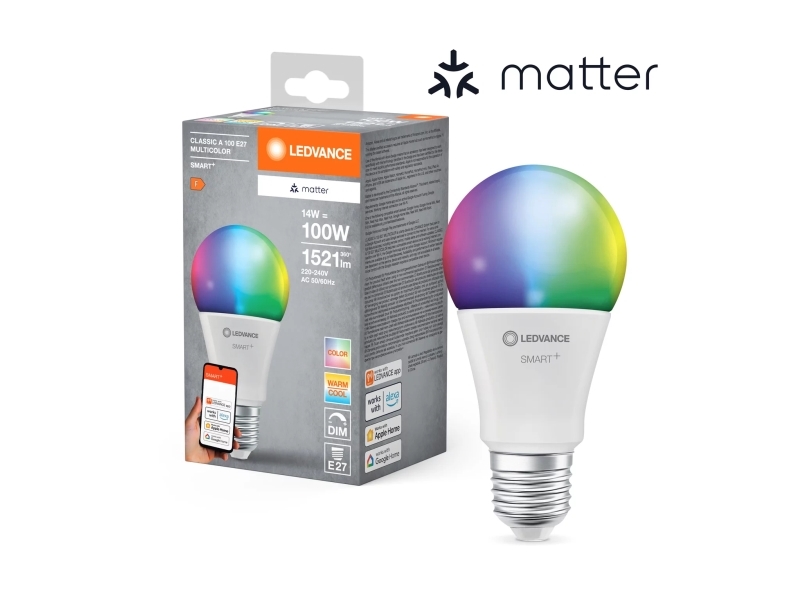 LEDVANCE SMART+ MATTER Multicolor Classic A100 14W - E27 Smart pære