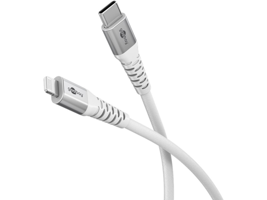 Goobay 74519, 1 M, Lightning, Usb C, Männlich, Männlich, Weiß
