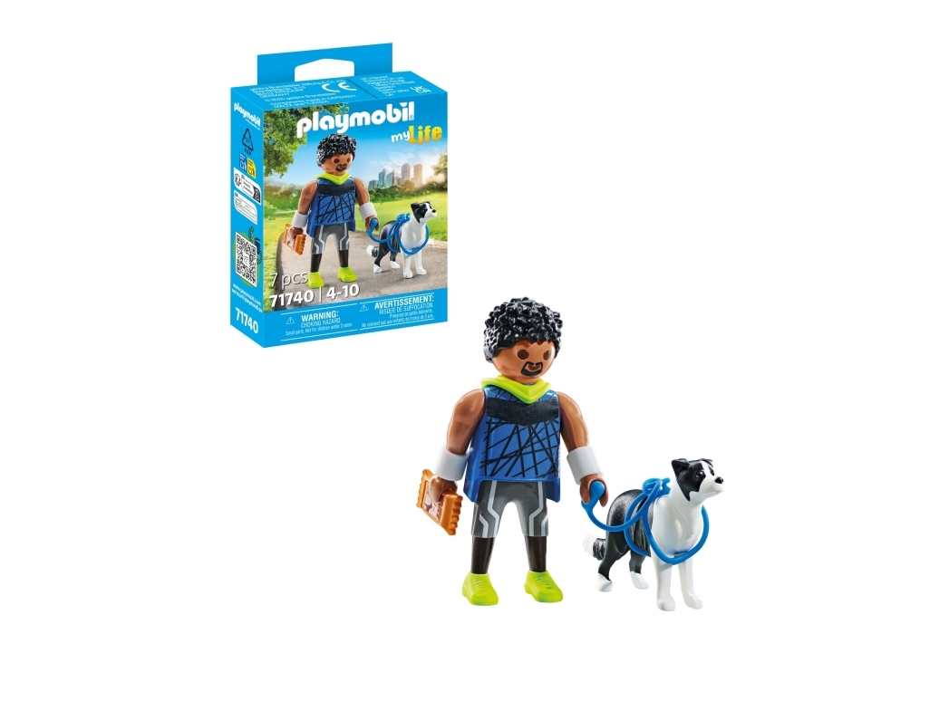 Playmobil 71740, 4 Jahr(E), Corredor Con Border Collie, Mehrfarbig, Kunststoff