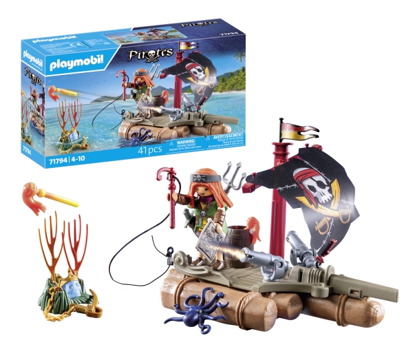 Playmobil Pirates Schatzbergung Auf Piratenfloss, Pirat, 4 Jahr(E), Mehrfarbig, Kunststoff