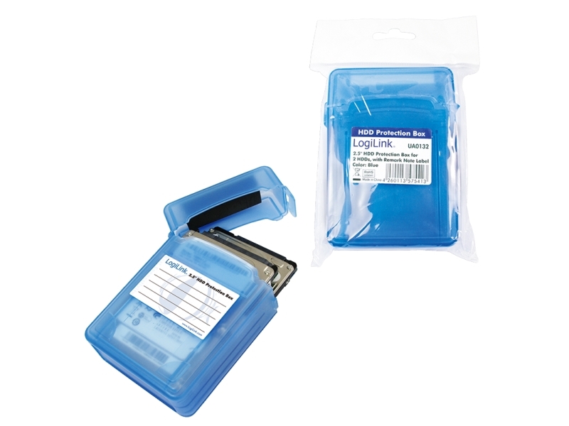 LogiLink 2.5" HDD Protection Box for 2 HDDs Beskyttende etui til harddisk