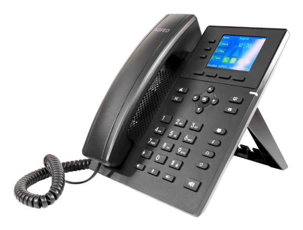 AGFEO T 17 SIP, IP telefon, Sort, Forbundet håndsæt, Bord/Væg, 3 Linier, 1000 entries