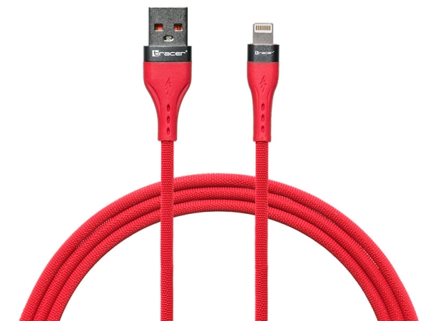 Kabel Usb Tracer Usb-A - Lightning 1 M Czerwony (Trakbk47492)