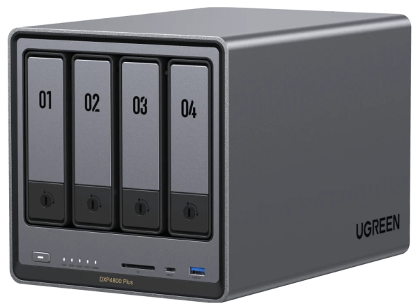 Ugreen Nasync Dxp4800 Plus Nas-System 4-Bay 32Tb Inkl. 4X Wd Wd80efpx Nas-Festplatte - 8 Tb