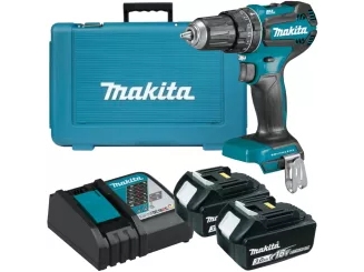 Makita DHP485RFE, Pistolgreb boremaskine, Nøglefri, Blå, 1,3 cm, 1900 rpm, 3,8 cm