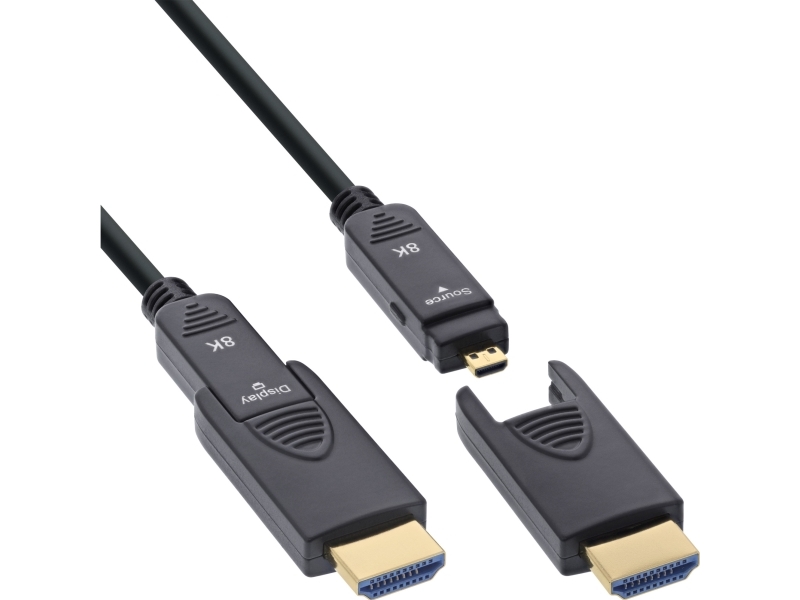 Inline 17910O, 10 M, Hdmi Type-A/Hdmi Type-D, Hdmi Type-A/Hdmi Type-D, 3D, 48 Gbit/Sek., Sort