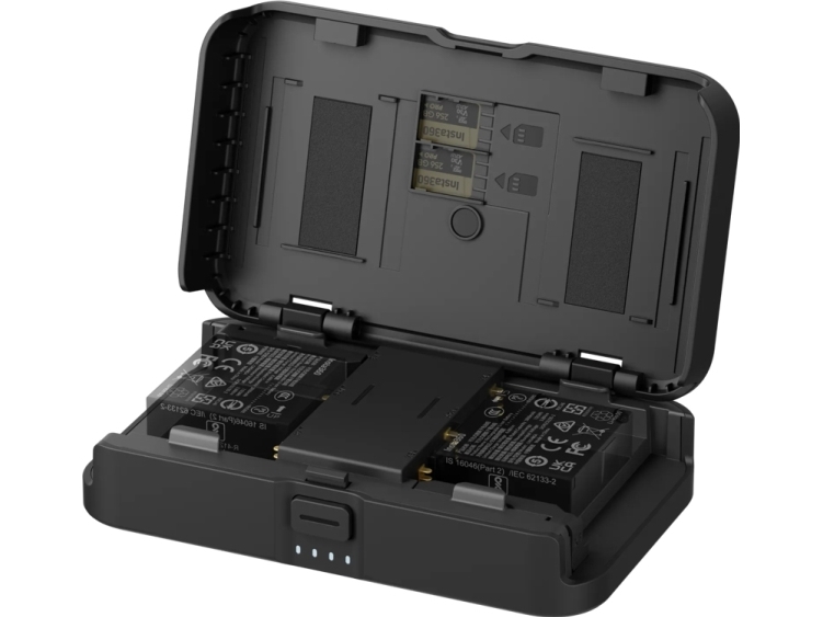 Insta360 Portable Charging Case, Kamera Batterioplader, 283 G, Sort