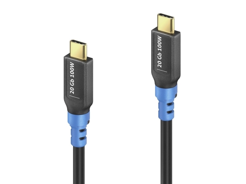 Purelink Fi-U400-010, 1 M, Usb C, Usb C, Usb4 Gen 2X2, 20 Gbit/S, Schwarz, Blau
