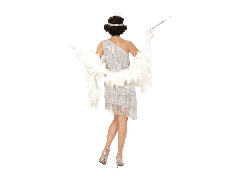 Sølv Flapper Kjole