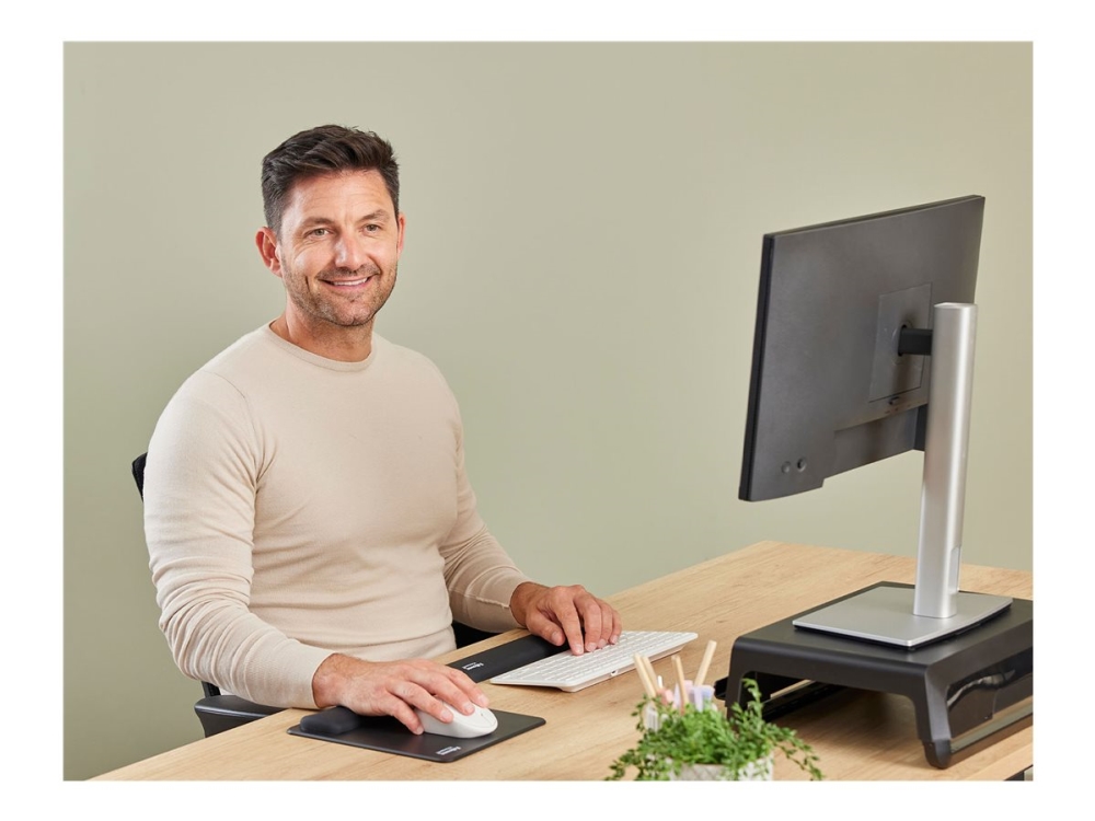 Fellowes Breyta Compact Keyboard (Tkl) Wrist Rest - Black, Silicone, Black, En Iso 9241-5, 60 Mm, 320 Mm, 17.5 Mm