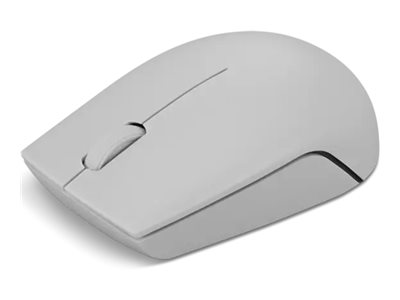 Lenovo 300 Wireless Compact - Mus - Med Batteri - Optisk - 3 Knapper - Trådløs - 2.4 Ghz - Trådløs Modtager (Usb) - Polar-Grå - Blister