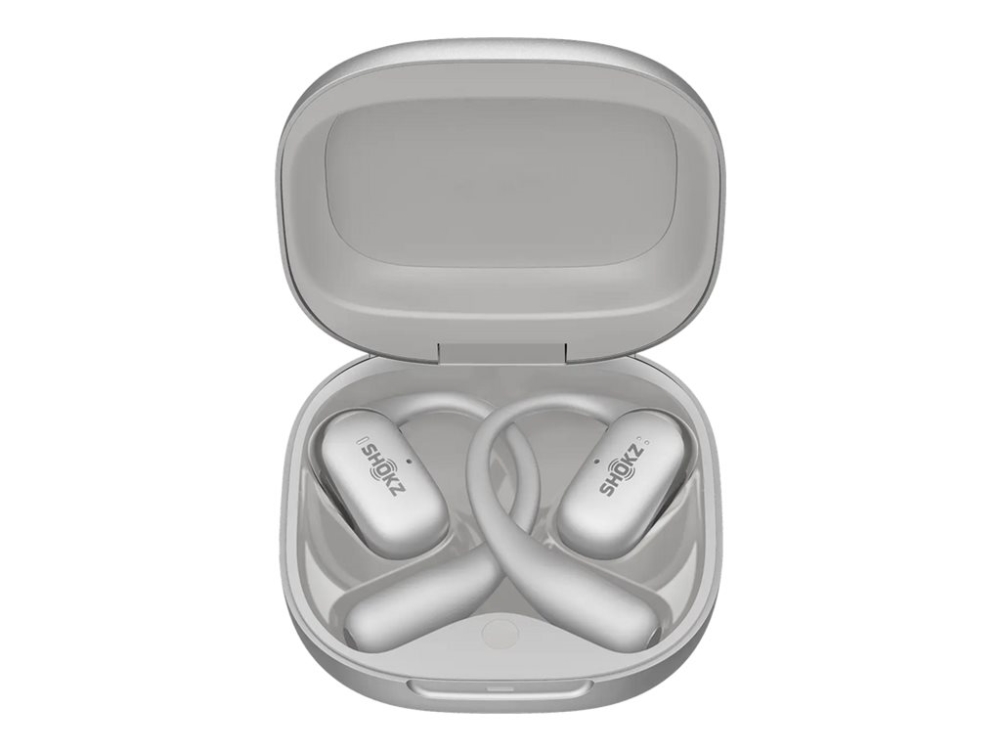 Shokz Openfit 2+ - Ægte Trådløse Øretelefoner Med Mik. - Åbent Øre - Over Øret-Montering - Bluetooth - Grå